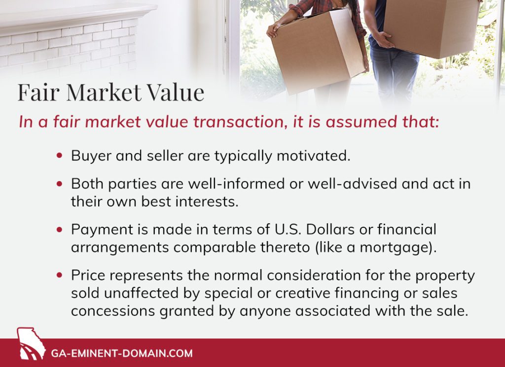 It's assumed that everyone is motivated and well-informed in a fair market value transaction.