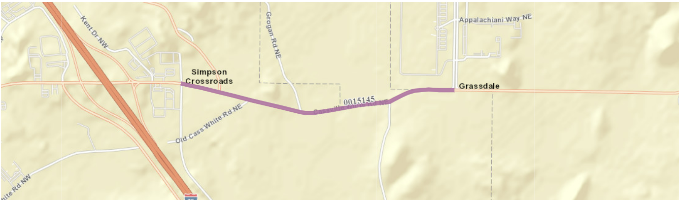 Cass-White Road Widening Map