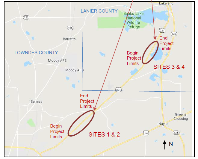 US 221/SR 31 Passing Lanes Map 2