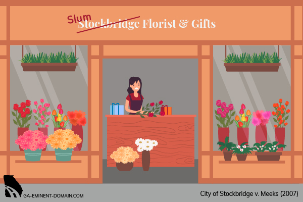The name 'Stockbridge Florist & Gifts' is crossed to say “Slum”.