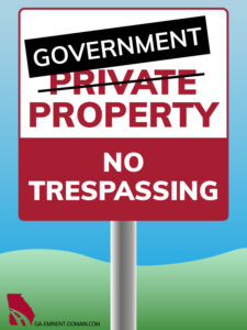 The government has the power of eminent domain, the power to take private property for public use.