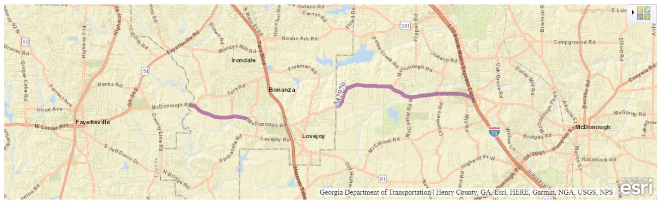 Jonesboro Road Widening Map