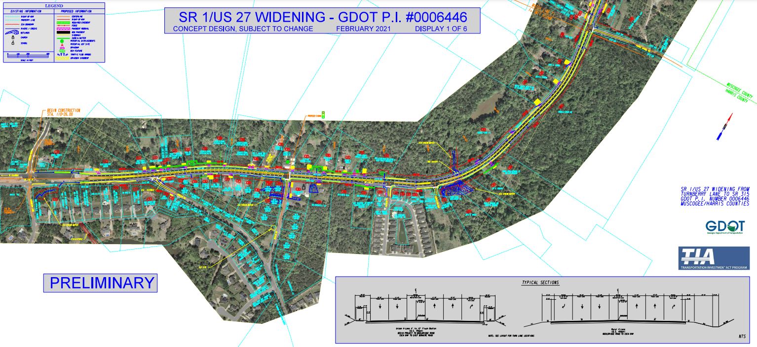 SR 1 US 27 Widening Map 1