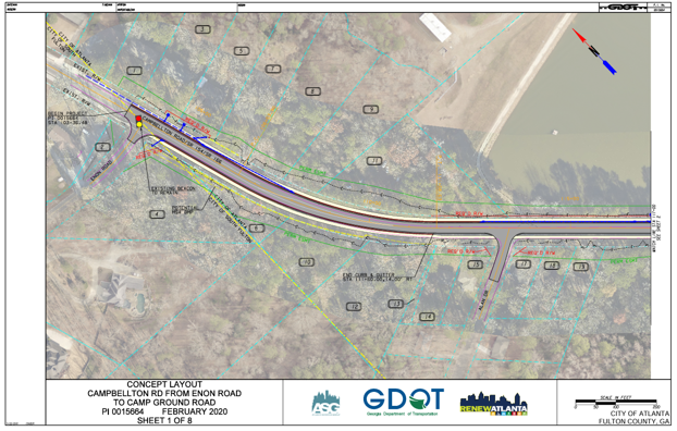 Campbellton Rd Widening & Pedestrian Improvement Project Map
