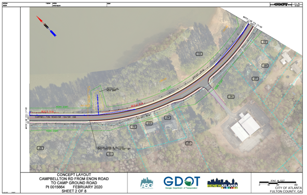 Campbellton Rd Widening & Pedestrian Improvement Project Map