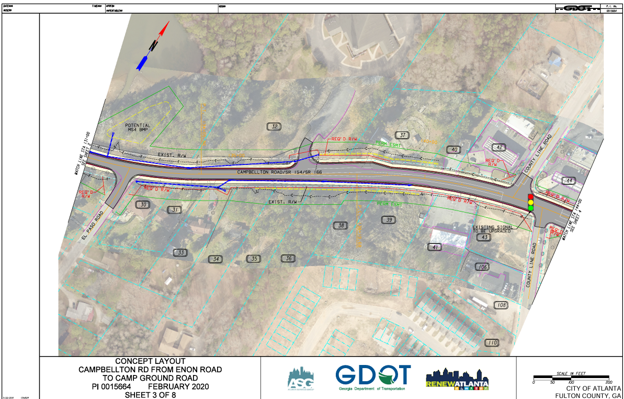 Campbellton Rd Widening & Pedestrian Improvement Project Map