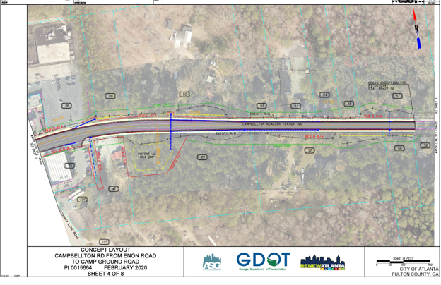 Campbellton Rd Widening & Pedestrian Improvement Project Map